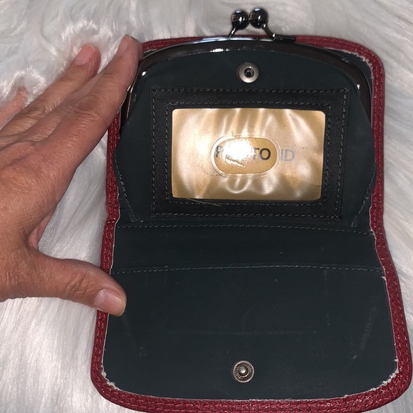 Genuine Leather Kisslock & wallet(burgundy & black ) - Picture 5 of 9